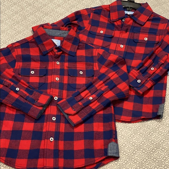 NWT-Boys Buffalo Plaid Button-up Shirt - Picture 12 of 12